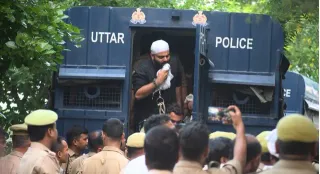 'I'll Be Back': Atiq Ahmed's Jailed Son Ali Twirls Moustache At Brother's Funeral, Leaves Chilling Message