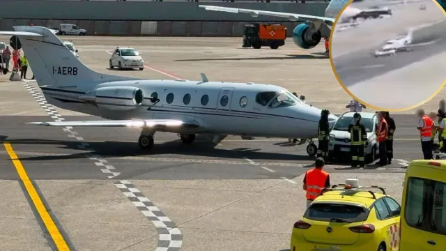 milan-linate-airport-ground-service-vehicle-hits-private-jet-during-taxiing-at-milan-airport-video