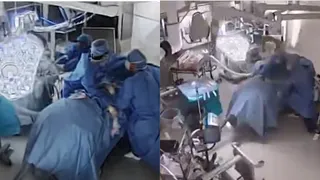 Japanese Doctors’ Heroic Act During Devastating Earthquake: Surgeons Cling To Operating Table To Save Patient | VIDEO
