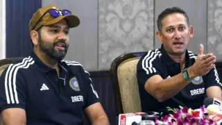 bcci-to-discuss-ajit-agarkars-oneyear-extension-after-sri-lanka-tests-rohit-sharma-future-on-agenda