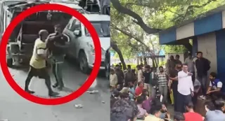 Delhi Shocker: MCD Sanitation Worker Stabbed To Death In Kalyanpuri; Family Protests, CCTV Captures Attack