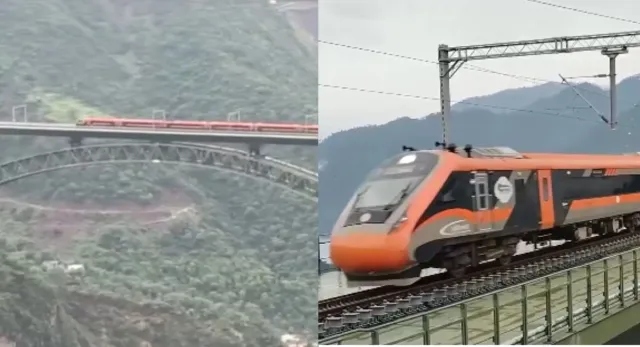 vande-bharat-achieves-new-milestone-runs-at-nearly-100-kmph-on-worlds-highest-chenab-bridge-for-first-time-watch