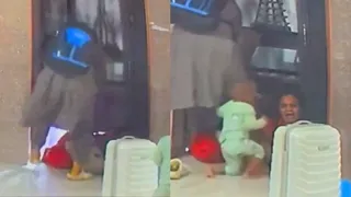 Andhra Horror: Woman Crushed After Lift Moves During Exit; Video Shows Toddler Grandson Pulling Her Back | Watch