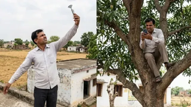 mp-govt-teachers-struggle-to-mark-eattendance-compelled-to-climb-trees-school-roof-in-search-for-mobile-network