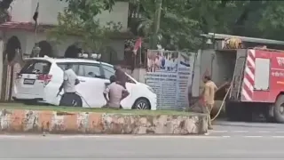 Fire Brigade Truck Used To Wash BJP MLA’s Personal Car In MP's Singrauli; Viral Video Sparks Controversy | WATCH