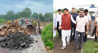 chitrakoot-flood-mandakini-water-recedes-after-record-rise-washed-out-bridges-damaged-roads-pose-new-challenge