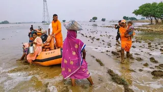 MP’s Chitrakoot, Satna Face Flood Fury; Mandakini River Overflows, SDRF Rescues People By Helicopters