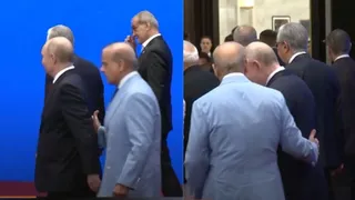 Shehbaz Sharif's Embarrassing Hand-Grab To Stop Putin At SCO Summit Caught On Cam, Netizens React | Watch