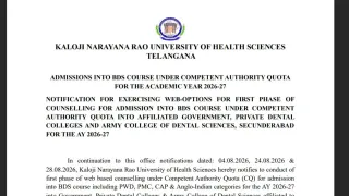 Telangana NEET UG Counselling 2026: Round 1 Seat Allotment Result Out, Submit Web Options By September 6, Direct Link Here