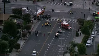 VIDEO: Moment TV News Helicopter Spins Out Of Control And Crashes During Bus Accident Coverage In Los Angeles Killing 3
