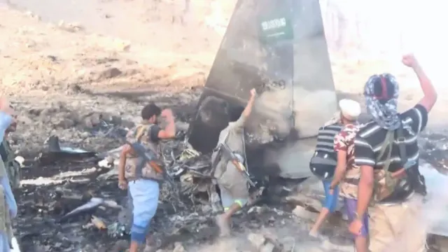 houthis-claim-locally-made-missile-downed-saudi-arabia-f15-fighter-jet-release-video-showing-burnt-wreckage-conflict-escalates
