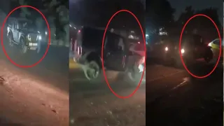 Gurugram Road Rage Horror Continues As Thar Hits Cab, Reverses And Rams It Again; Police In Action | Video
