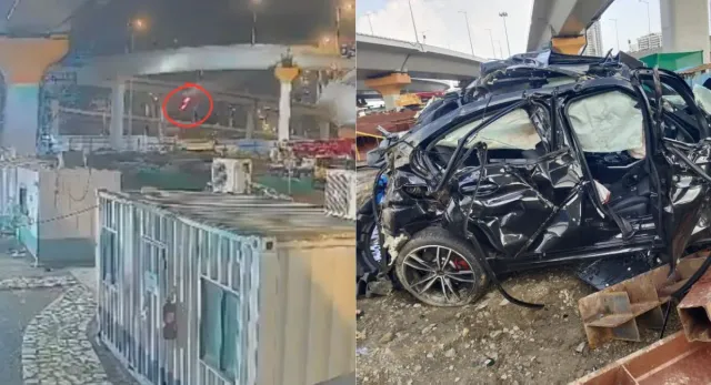 mumbai-bmw-crash-speeding-car-crashes-through-barrier-plunges-off-bridge-near-lotus-jetty-3-dead-video