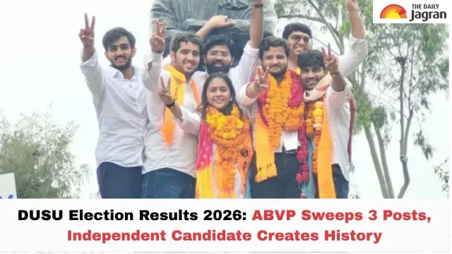 dusu-election-results-2026-abvp-wins-president-secretary-and-joint-secretary-posts-independent-candidate-creates-history