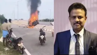 Telangana: Neurosurgeon Burnt Alive After Car Hits Divider; Viral Video Shows Vehicle Engulfed In Flames
