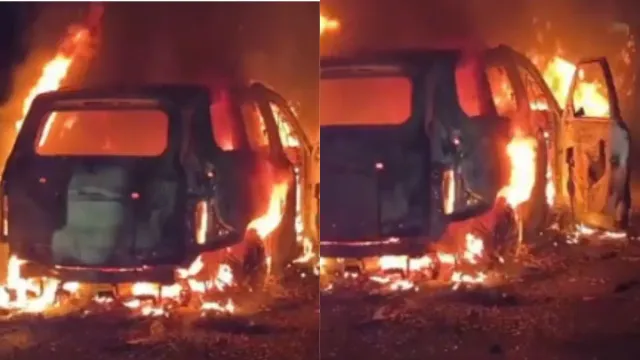 gujarat-several-injured-as-speeding-scorpio-rams-ambaji-pilgrims-in-sabarkantha-angry-mob-sets-vehicle-on-fire