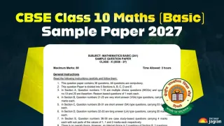 CBSE Class 10 Maths Basic SQP 2027 Out: Download Paper PDF, Marking Scheme & Benefits Of Practicing Sample Papers