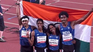Asian Games 2026: India Grabs Silver In Athletics 4x400m Mixed Relay