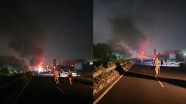 lpu-protest-latest-updates-police-lathi-charge-students-after-stone-pelting-vehicles-set-on-fire-outside-campus-videos
