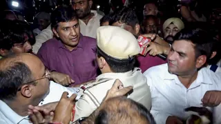 AAP's Saurabh Bharadwaj Detained During Protest Demanding FIR Against Parvesh Verma Over Slapping Incident