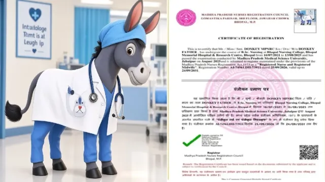 donkey-becomes-certified-nurse-madhya-pradesh-nurses-registration-councils-shocking-blunder-what-mpnrc-president-said