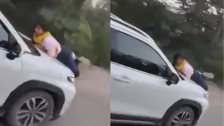 meerut-man-drags-wife-100-meters-on-car-bonnet-after-she-catches-him-eating-momos-with-girlfriend-two-arrested
