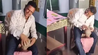 up-teacher-plays-tabla-on-students-shaved-head-in-mathura-school-video-reaches-education-department-suspended