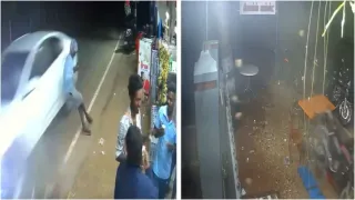 speeding-car-rams-parked-bike-man-tumbles-down-in-miraculous-escape-in-tamil-nadu-another-sustains-serious-injuries-video