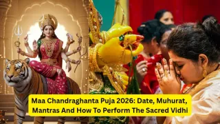 worship-maa-chandraghanta-on-navratri-2026-day-3-know-shubh-muhurat-mantras-bhog-puja-vidhi-and-auspicious-colour
