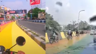 beauty-vs-safety-what-caused-bikes-to-skid-on-kolkata-coloured-flyover-hidden-risks-drivers-should-know