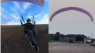 Tired Of Traffic Jams? US Man Skips Road Commute, Flies To Work On Paramotor | Watch