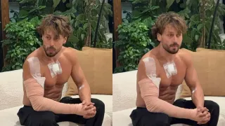 tiger-shroff-firing-incident-first-image-show-dressings-on-shoulder-arms-bandaged-lawrence-bishnoi-gang-eknath-shinde-devendra-fadnavis
