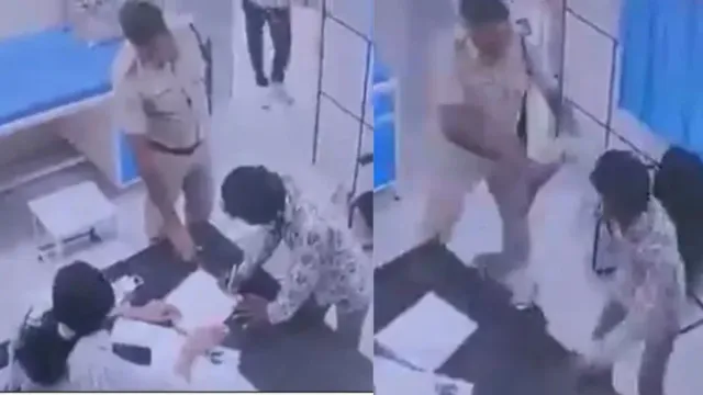 maharashtra-man-slaps-female-doctor-in-front-of-cop-doctors-demand-strict-action-video