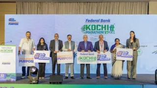 5th Edition Of Federal Bank Kochi Marathon Launched; Asian Games Silver Medallist Vidarsha K Vinod Honoured