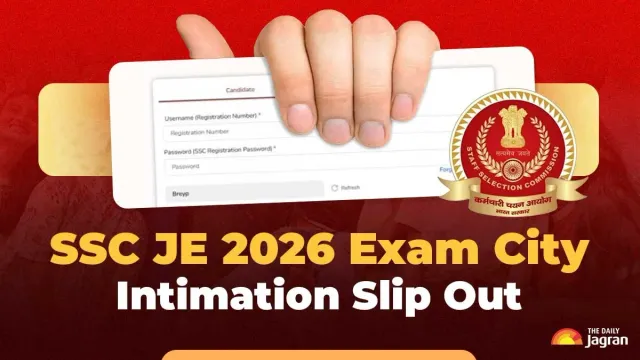 SSC JE 2026 Exam City Intimation Slip Out: Download Exam City Slip For ...