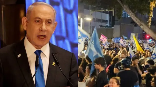 benjamin-netanyahu-faces-public-anger-days-before-israeli-elections-thousands-hit-streets-in-tel-aviv-hamas-attack-video