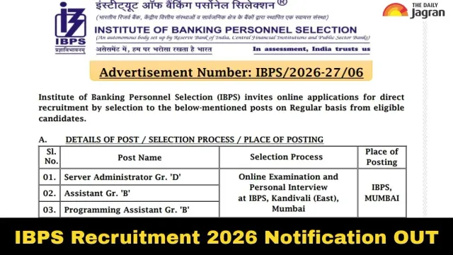 ibps-recruitment-2026-notification-pdf-out-for-server-administration-programming-assistant-and-other-posts-at-ibpsin-direct-link-here